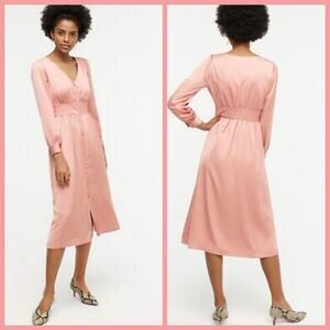 J. Crew Button Front A-Line Midi Dress